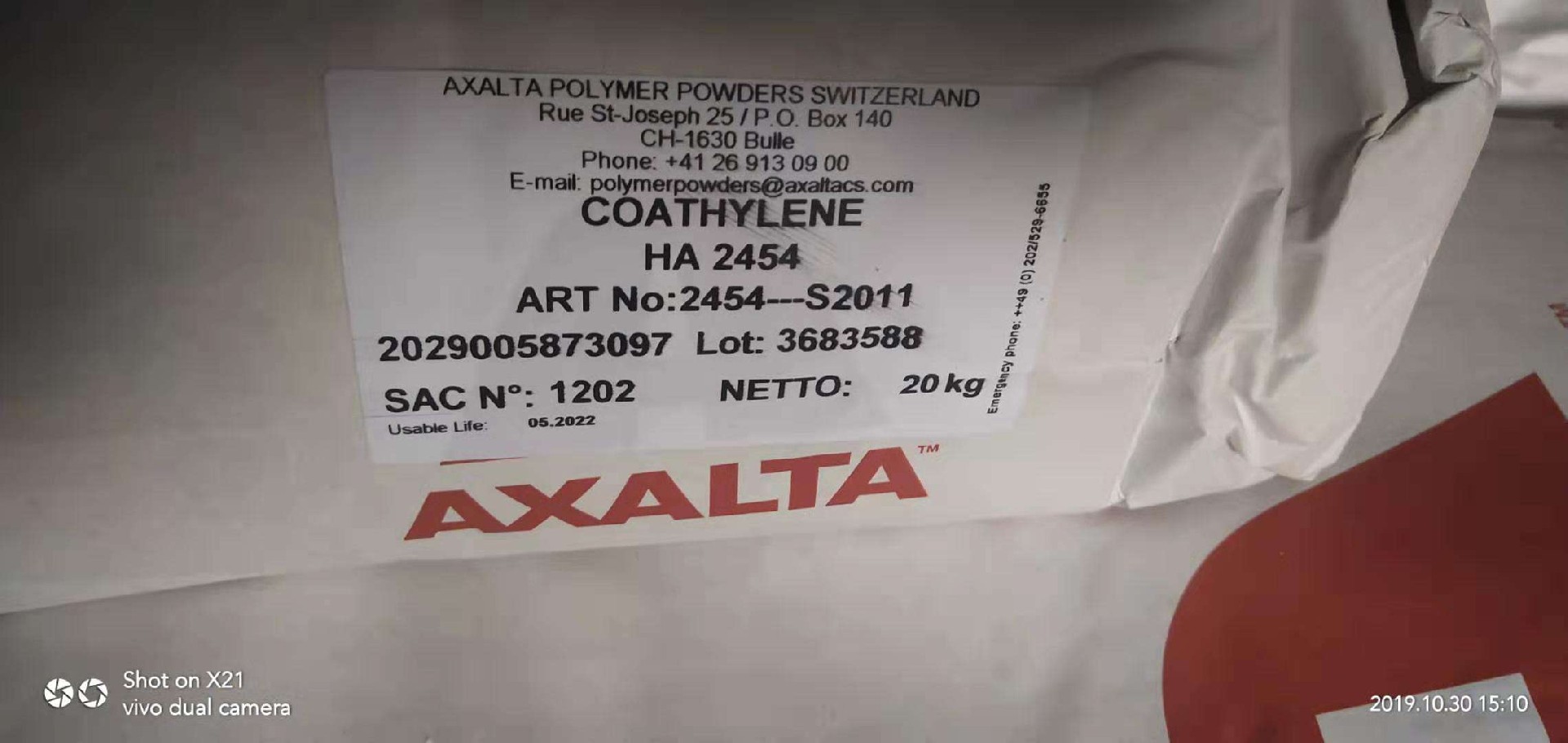 聚合物微粉Coathylene?HA 2454 LDPE粉(低密度聚乙烯)防粘劑,應用于橡膠,塑料,玻纖,復合材料等工業領域,在TPE中,低硬度產品中防粘連,不影響透明度;在SMC,BMC,拉擠中,抗低收縮助劑,分散性好,改善外觀,消除微裂縫,添加量2%-3%,瑞士艾仕得(Axalta)原產地進口,廠價直銷