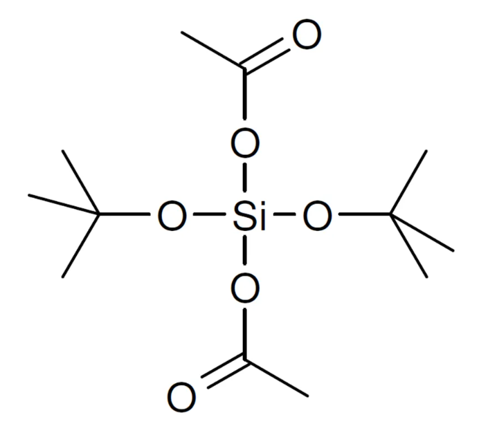 德國NITROCHEMIE(硝化集團)交聯劑BDAC二叔丁氧基二乙酰氧基硅烷,是附著力促進劑結構式